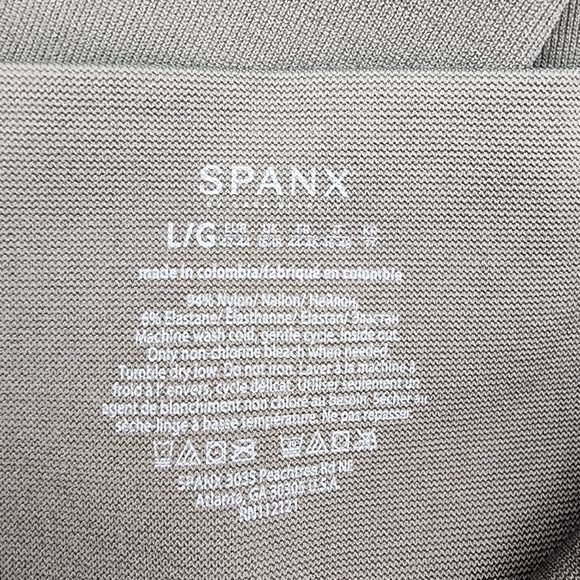 Spanx Look At Me Now Olive Green Side Zip Leggings Large - Picture 8 of 8
